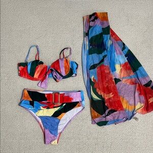 Source Unknown Multicolor Bikini Set